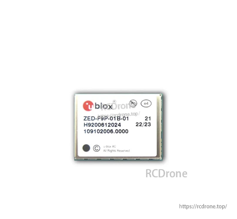 u-blox ZED-F9P-01B-01 GNSS receiver module with labeled metal shield and compact LGA package