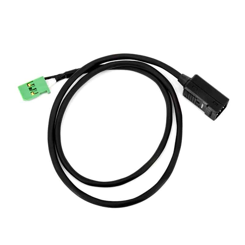 Futaba UBC0082 500 mm S.Bus hub cable, coiled lead with green plug and black hub connector