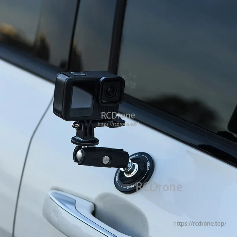 Universal Magnetic Metal Chassis Bracket, Original 1/4 screw connector with GoPro adapter supports multiple camera models.
