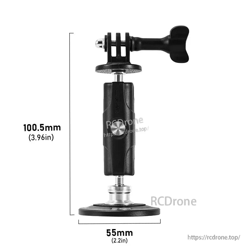 Universal Magnetic Metal Chassis Bracket, Insta360 and DJI camera brackets with dual-ball system for stability.