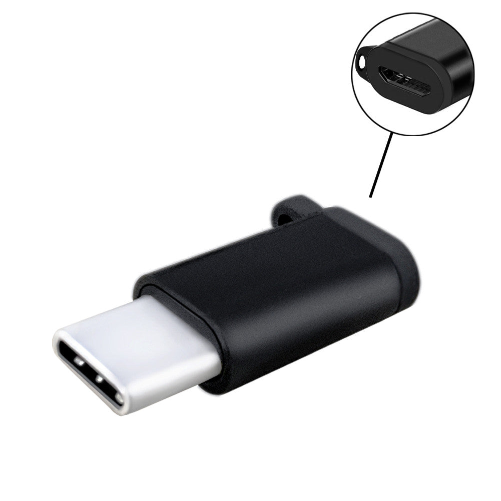 5PCS Micro USB to USB C Converter Adapter, Micro USB to USB-C converter adapter with USB-C male plug and micro USB female port, black