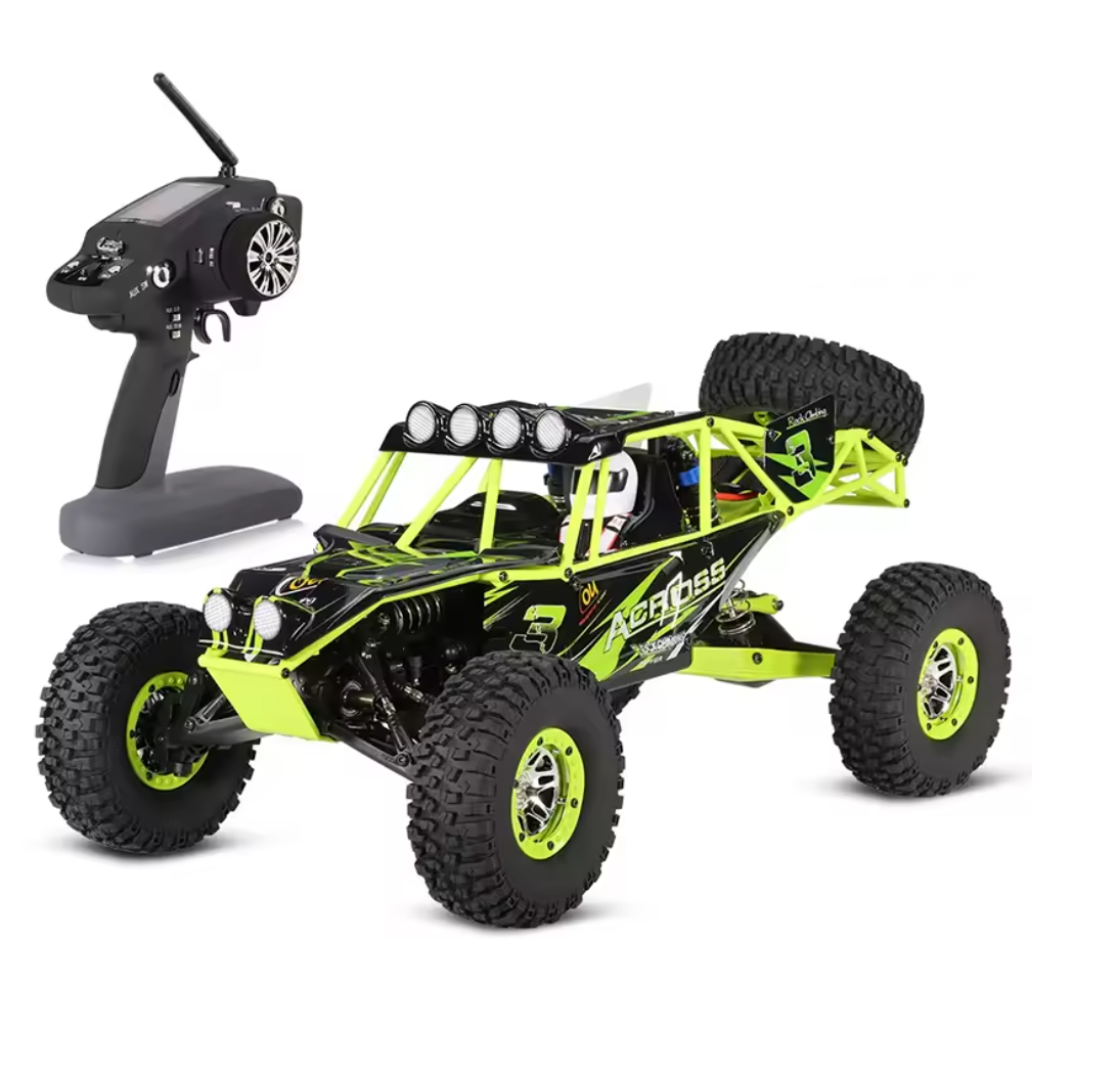 WLtoys 10428 1/10 Scale 4WD RC Crawler Truck – 30km/h, Dual-Speed, 2.4GHz, Alloy Gear, 7.4V 2200mAh Battery RC Car Toy