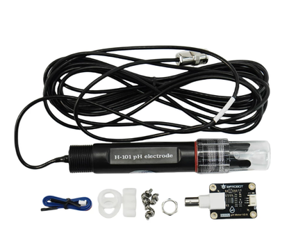 DFRobot Gravity SEN0169-V2 Industriell Analog pH-mätare Pro Kit (±0,1 pH, 0–14 pH, 3,3–5,5V, Arduino/Raspberry Pi)
