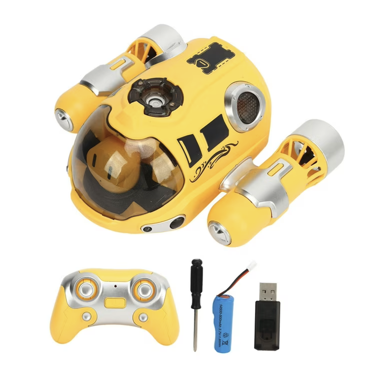 CONUSEA RC Boat Submarine Spray Motorboat — 2.4G Remote Control, Waterproof, 25 m Range, 20 min Runtime, 3.7V 500mAh