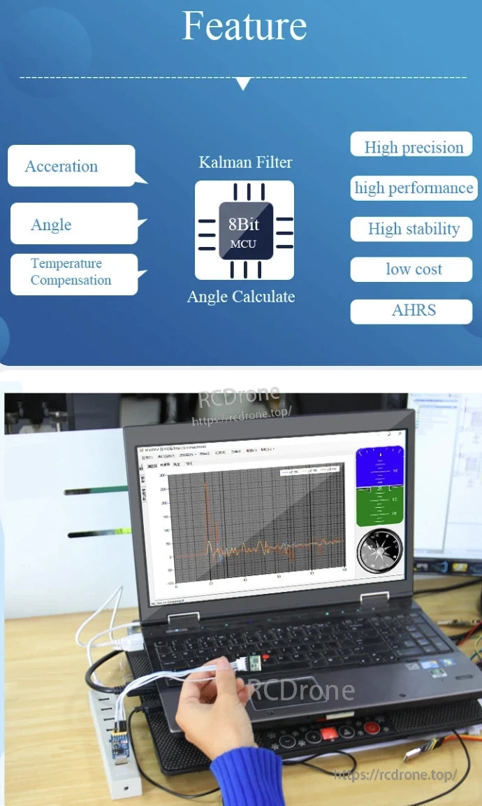 WitMotion HWT31 Accelerometer, High precision accelerometer with Kalman filter and angle calculation