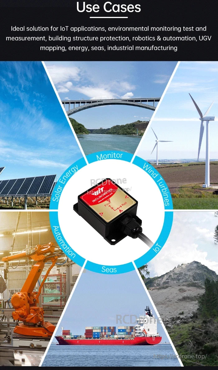 WitMotion HWT905 AHRS is used in IoT, environmental monitoring, robotics, energy, maritime, and industrial automation.