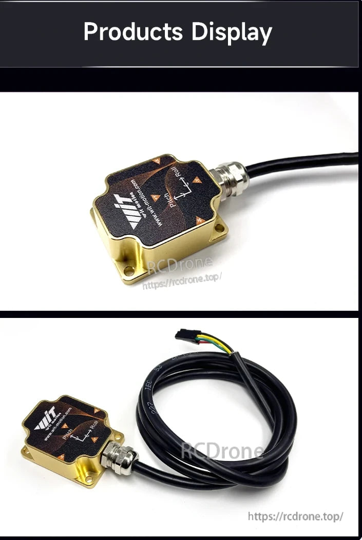 WitMotion HWT9073 9-Axis Accelerometer, Rugged IP67 aluminum housing with anti-rust protection and screw-mount design for harsh field deployments