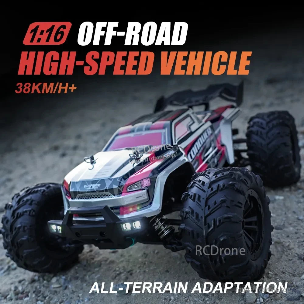 WLtoys 1:16 Scale RC Car, High-speed off-road RC car, up to 38 km/h, suitable for all terrains.