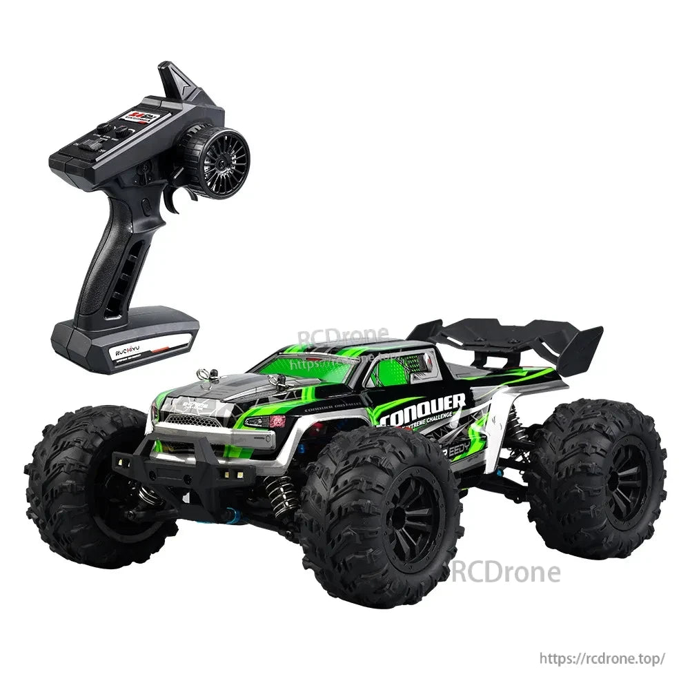 WLtoys 1:16 Scale RC Car, LED lighting features 14 high-brightness front LEDs with three modes: steady, slow flash, and fast flash for nighttime play.