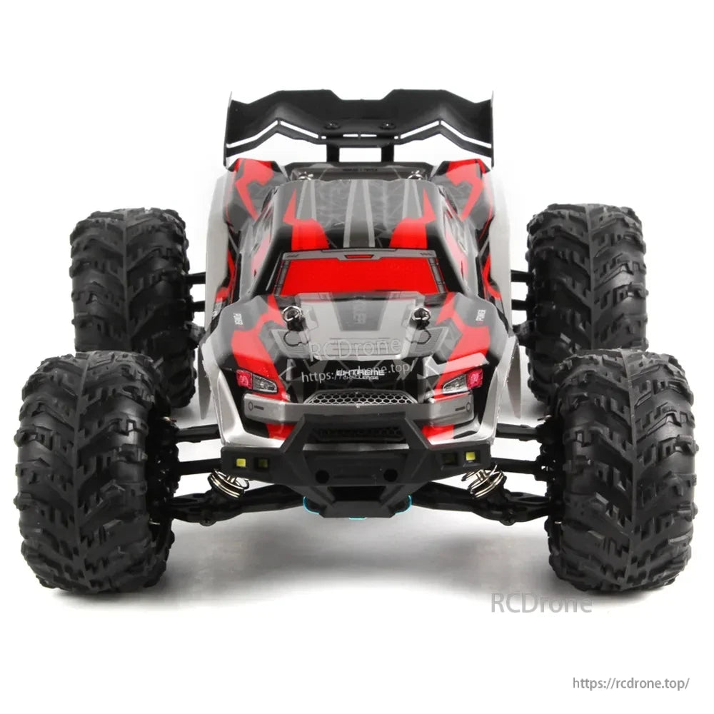 WLtoys 1:16 Scale RC Car, The four-wheel drive system ensures superior control and stability on rugged terrains like sand, gravel, and grass.