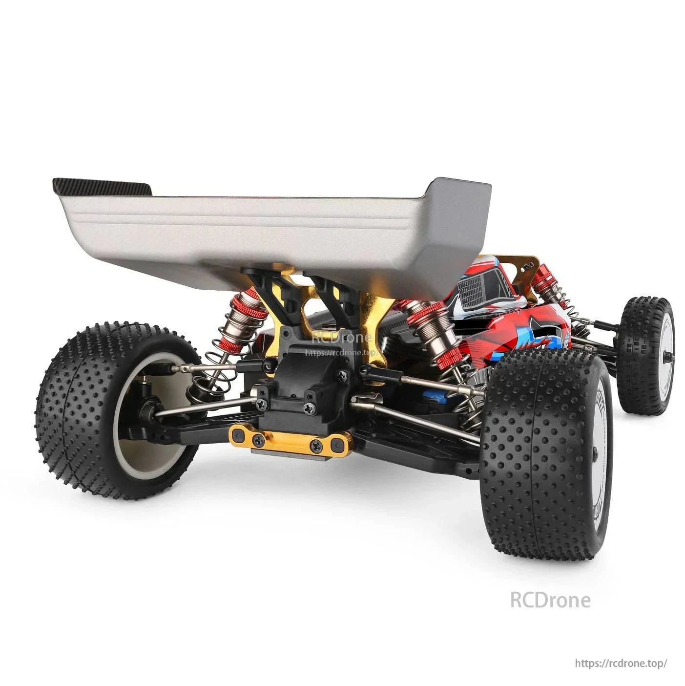 Wltoys 104001 RC Car, Wltoys 1/10 scale RC car with 4WD, high-speed off-road buggy, alloy chassis, 550 motor, 7.4V battery, ready-to-run.