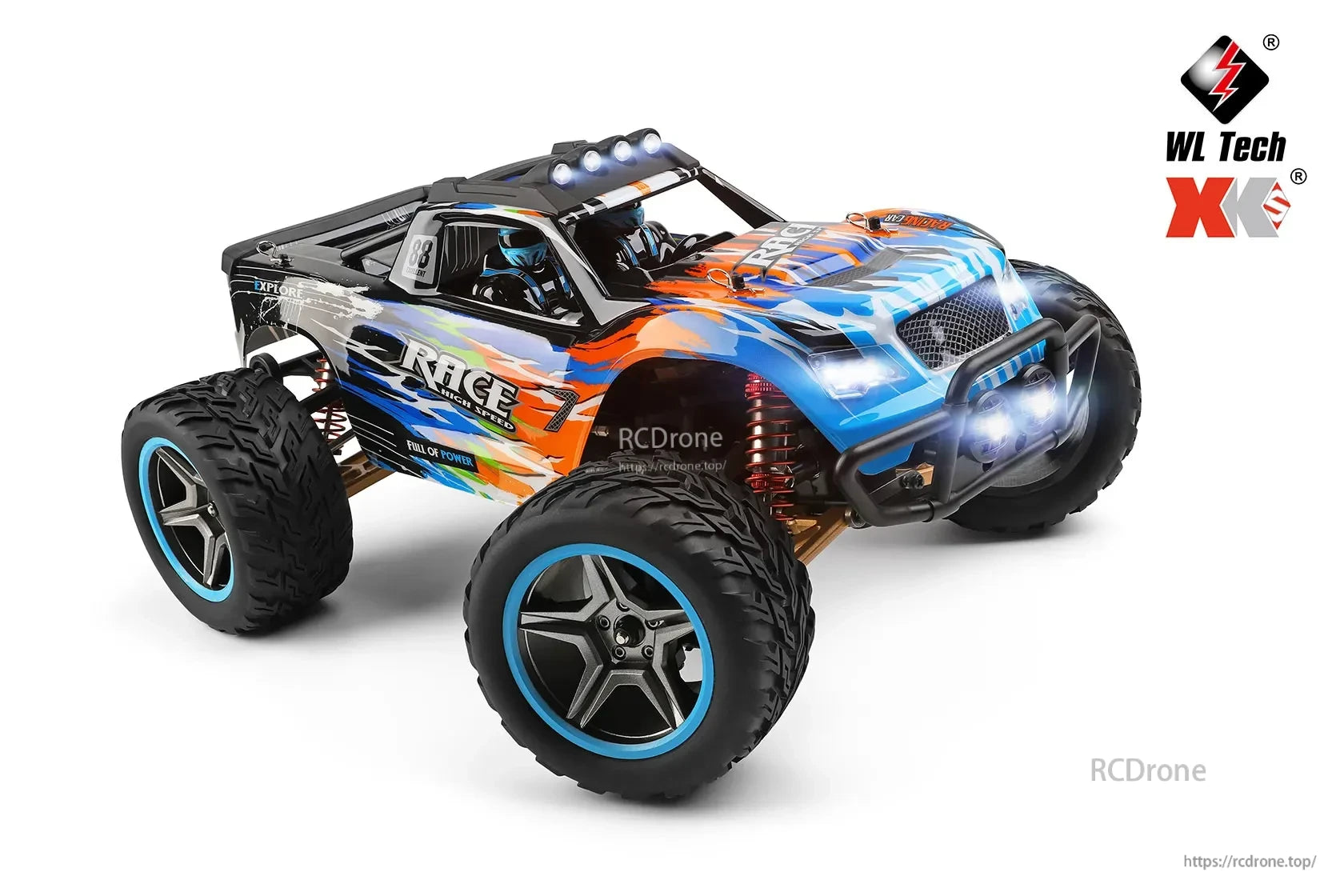Wltoys 104019 1/10 2.4GHz 4WD Brushless RC Car, Robust RC truck with advanced brushless system ideal for enthusiasts seeking high-performance RC racing.