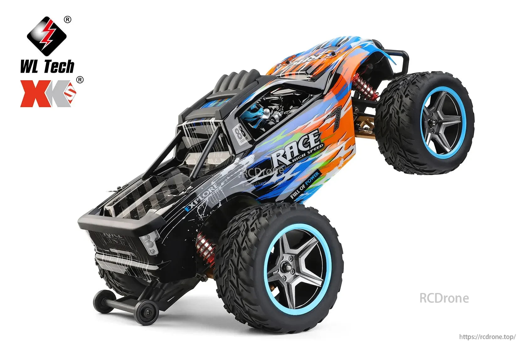 Wltoys 104019 1/10 2.4GHz 4WD Brushless RC Car, The all-metal gear system features wear-resistant gears for extended service life.