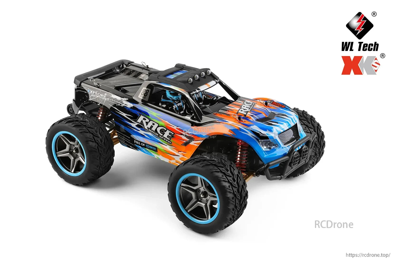 Wltoys 104019 1/10 2.4GHz 4WD Brushless RC Car, RC truck with robust build and advanced brushless system perfect for enthusiasts seeking high-performance racing cars to conquer challenges.