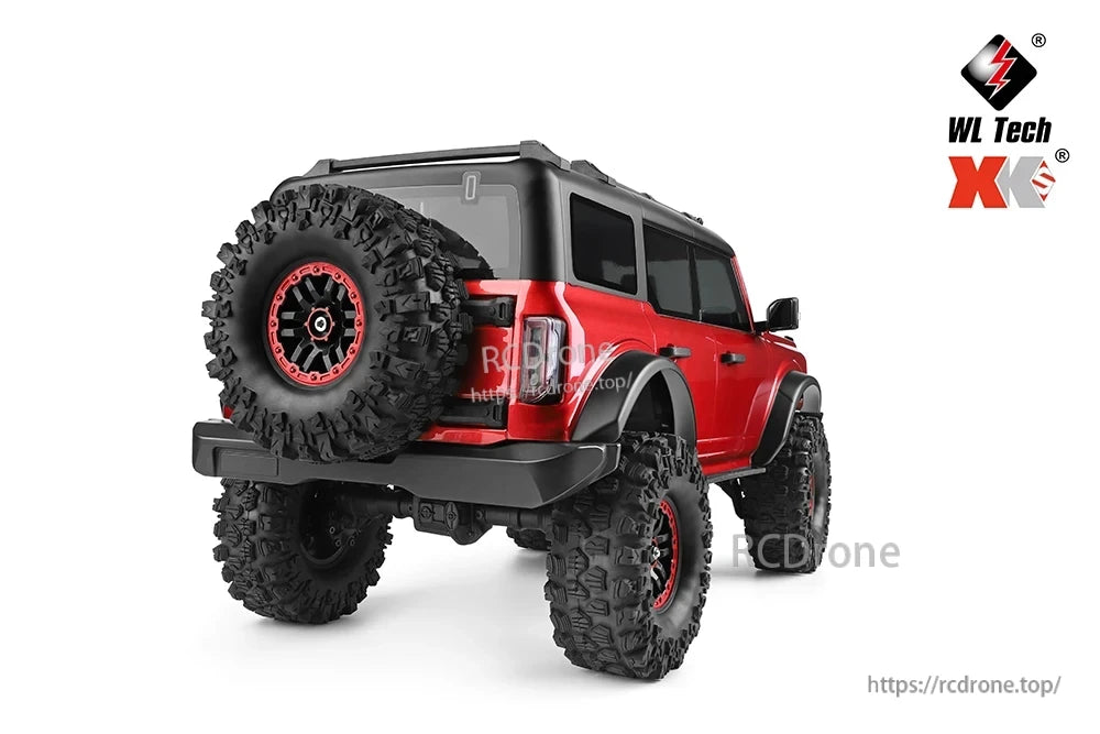 WLtoys 104020 Rc Car, A 2.4GHz mode 2 radio with 4 channels, featuring proportional throttle adjustment and trims, along with image support.