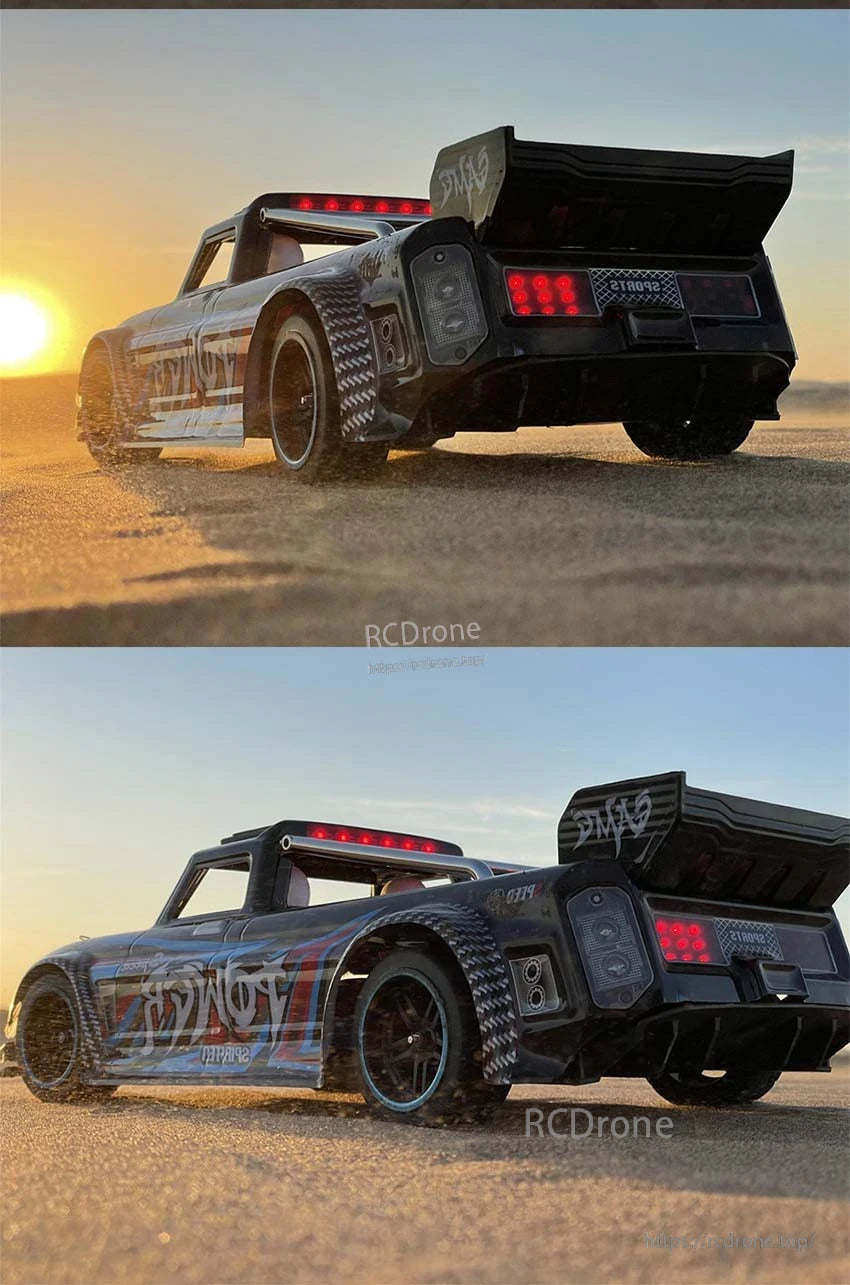 Wltoys 104072 1/10 4WD RC Drift Car, High-performance natural rubber tires offer strong grip, adhesion, and wear resistance.