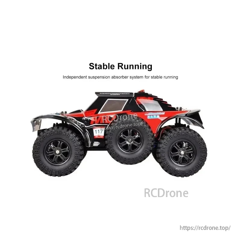 WLtoys 124012 RC Car, Rally truck with 4WD, independent suspension, stable running at 60 km/h.