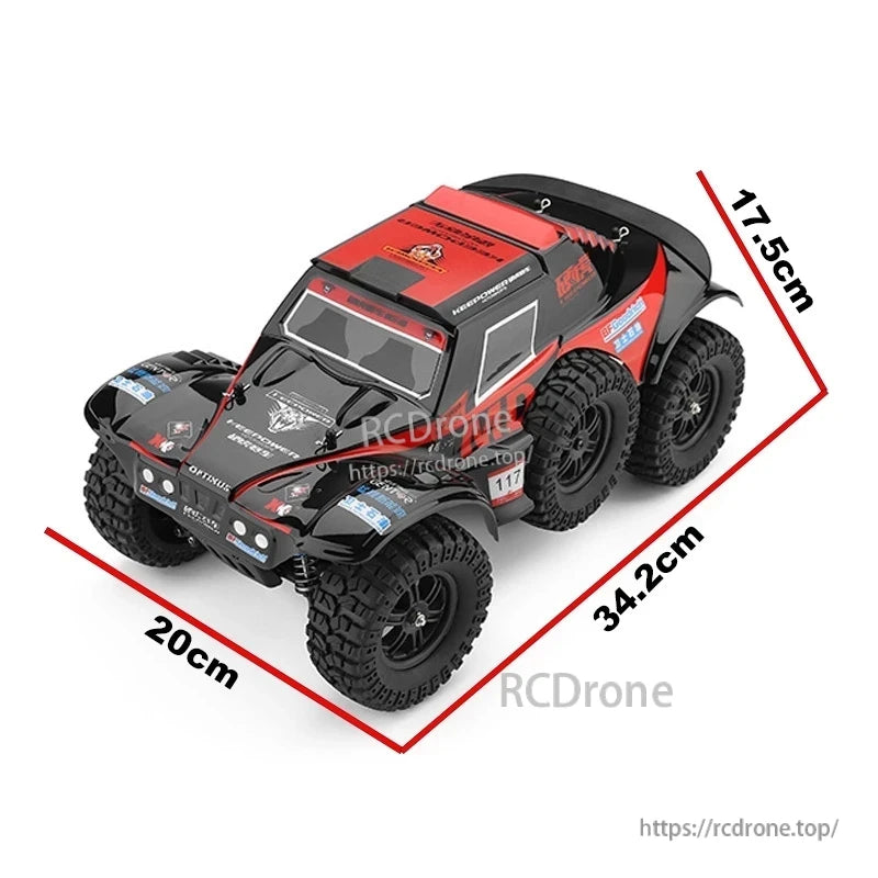 WLtoys 124012 RC Car features 1/12 scale, 4WD high-speed rally truck with 60km/h speed and 540 brushed motor.