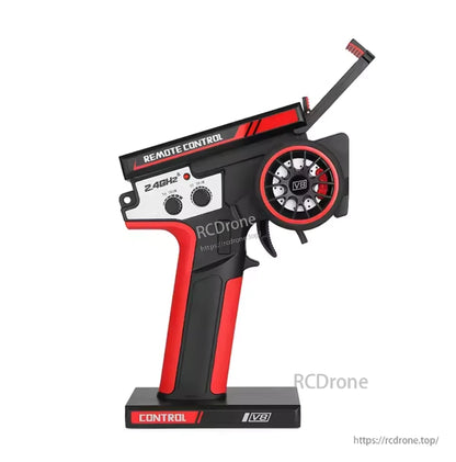 Wltoys 124016 RC Car, Remote Control 2.4GHz V8 Control with dual trim knobs and steering wheel