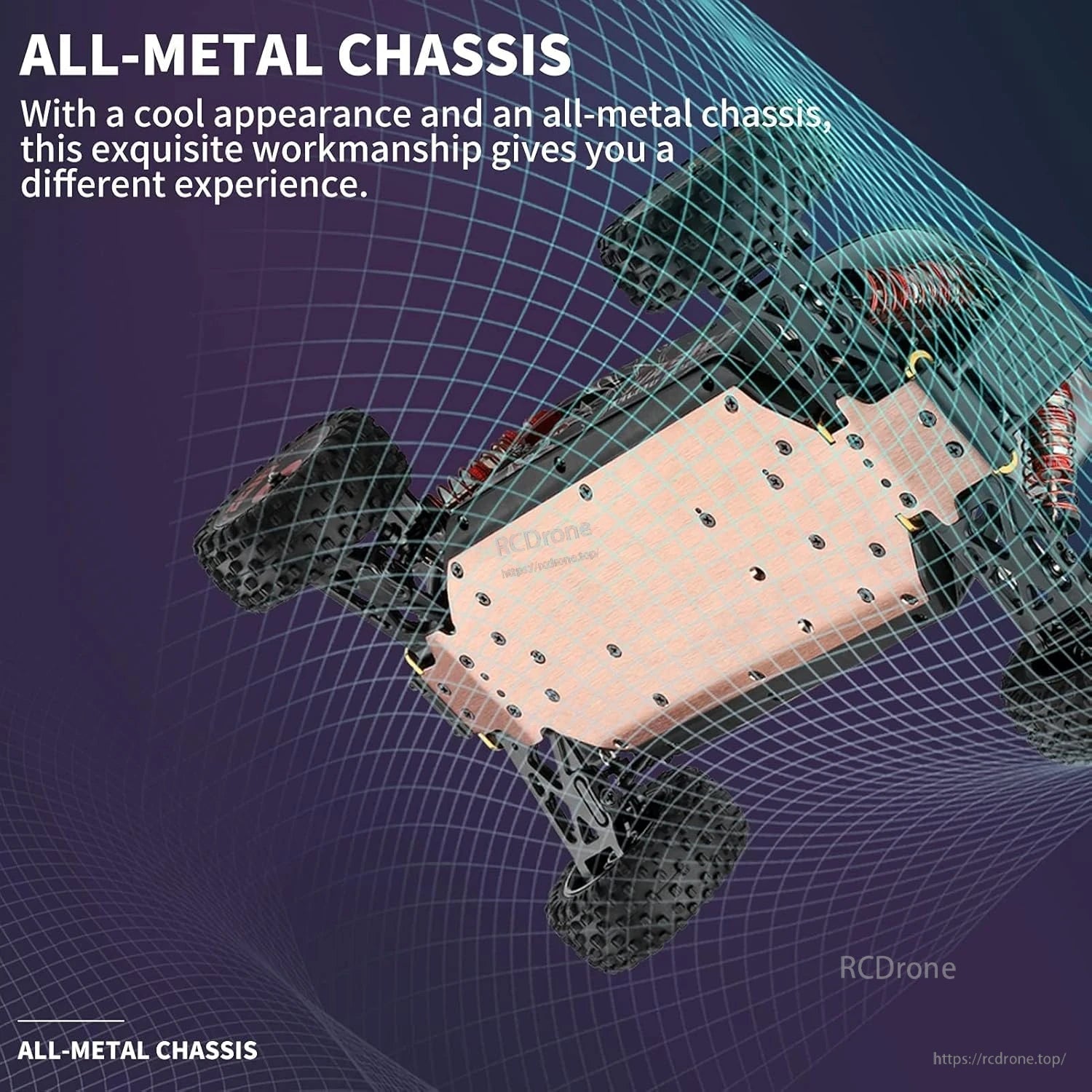 Wltoys 124016 RC Car, All-metal chassis, cool appearance, exquisite workmanship, unique experience.