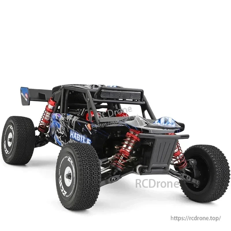 Wltoys 124018 RC Car, The WLtoys 124018 is a 1/12 scale, 4WD off-road RC buggy with alloy chassis, drift capability, and a top speed of 60 km/h.