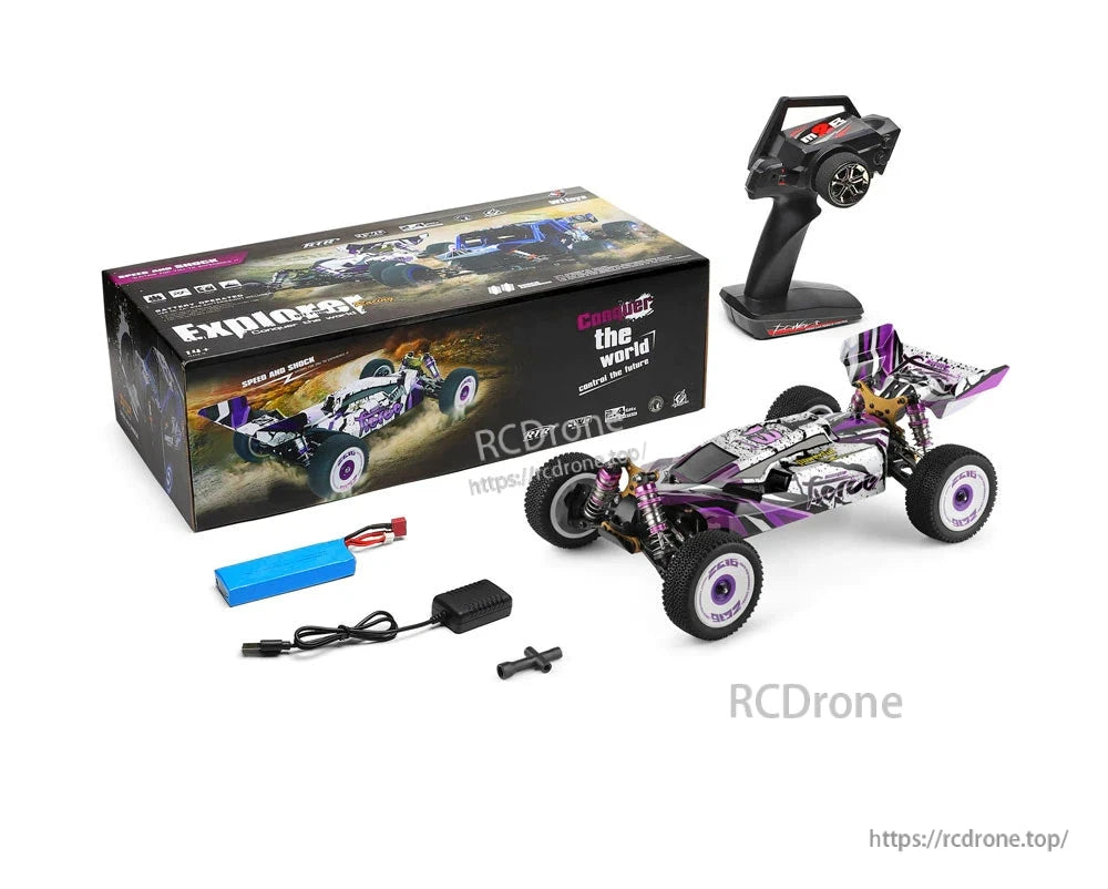 Wltoys 124019 RC Car 1/12 4WD 60km/h High Speed Off-Road Buggy with Alloy Chassis & 550 Motor