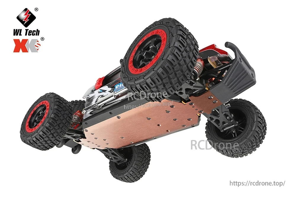 WLtoys 124028 1:12 60KM/H 4WD Brushless RC Car, High-quality all-terrain tires for excellent grip and durability