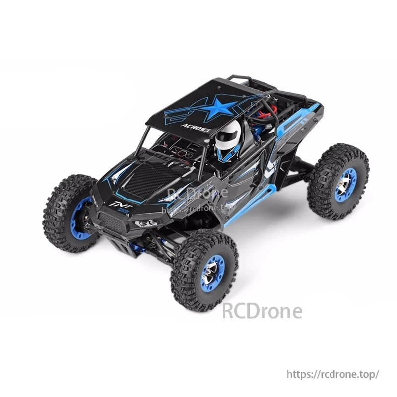 Wltoys 12428-B 1/12 4WD Brushed RC Climbing Car, Wltoys 12428-B off-road RC truck with brushed motor, high-speed, and LED lights.