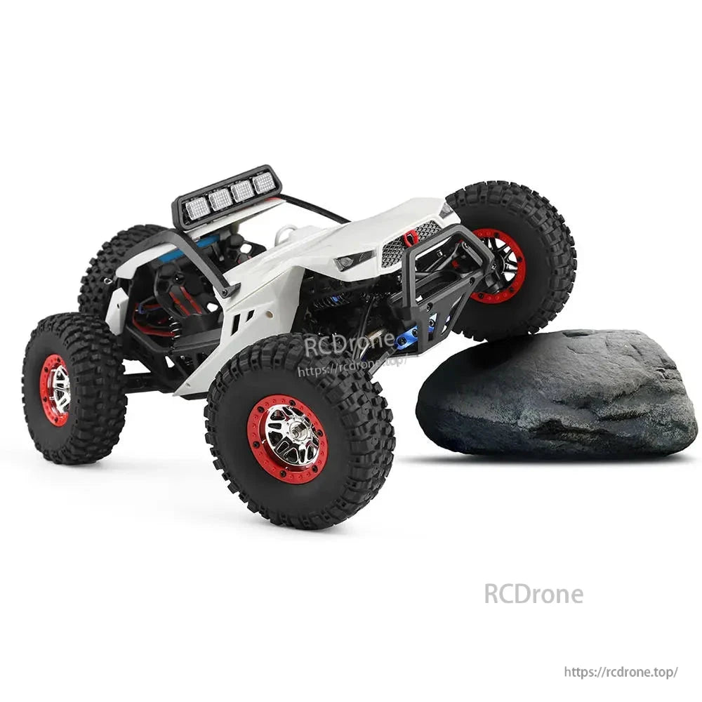 WLtoys 12429 RC Car, WLtoys 12429 RC car: 1/12 scale, 4WD off-road rock crawler, 40km/h speed, 2.4G radio, LED lights, 7.4V 1500mAh battery.