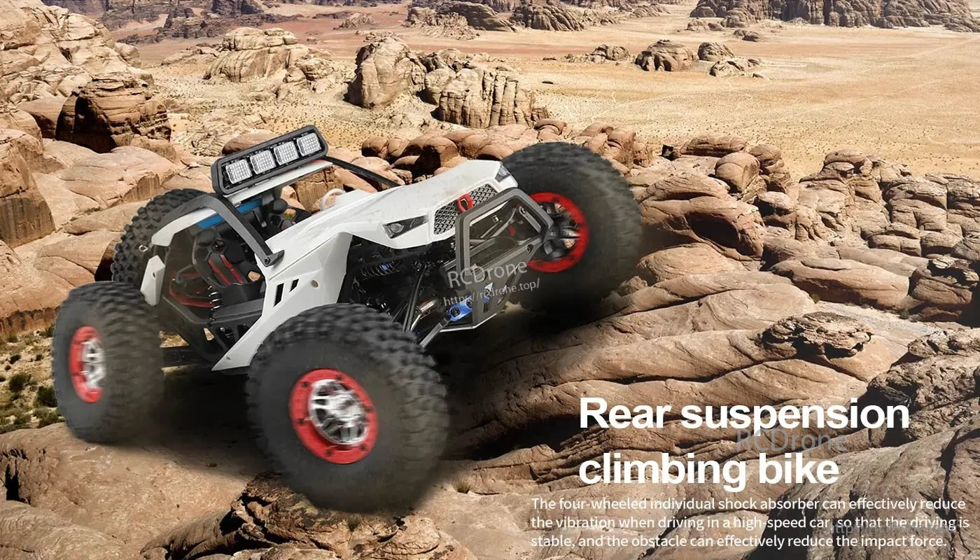 WLtoys 12429 RC Car, Four-wheel shock absorber climbing bike ensures stable high-speed off-road performance.