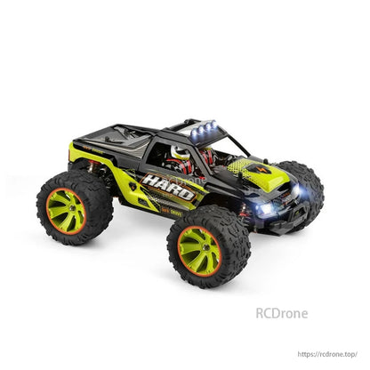 WLtoys 144002 RC car: 50km/h speed, 1:14 scale, 2.4GHz, 4WD, alloy metal, RTR, LED lights.