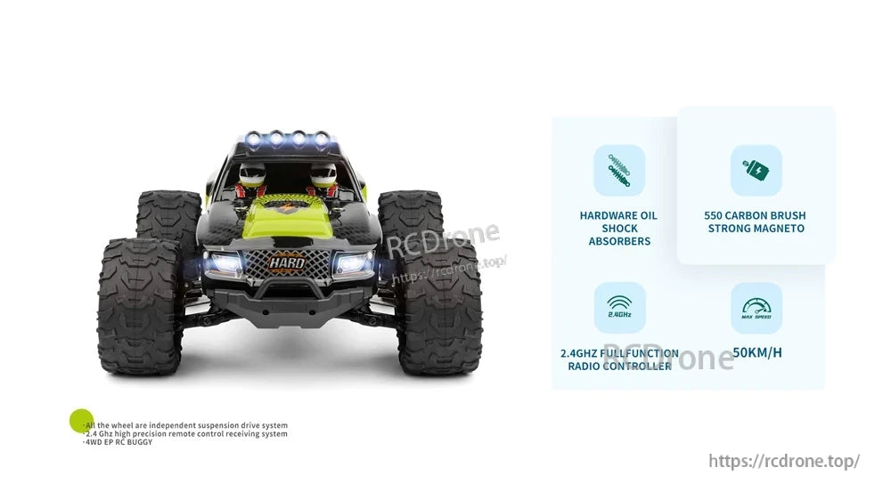 WLtoys 144002 Racing Car, A 4WD electric RC buggy with independent suspension, 2.4GHz control, oil shocks, 550 motor, and 50km/h max speed.