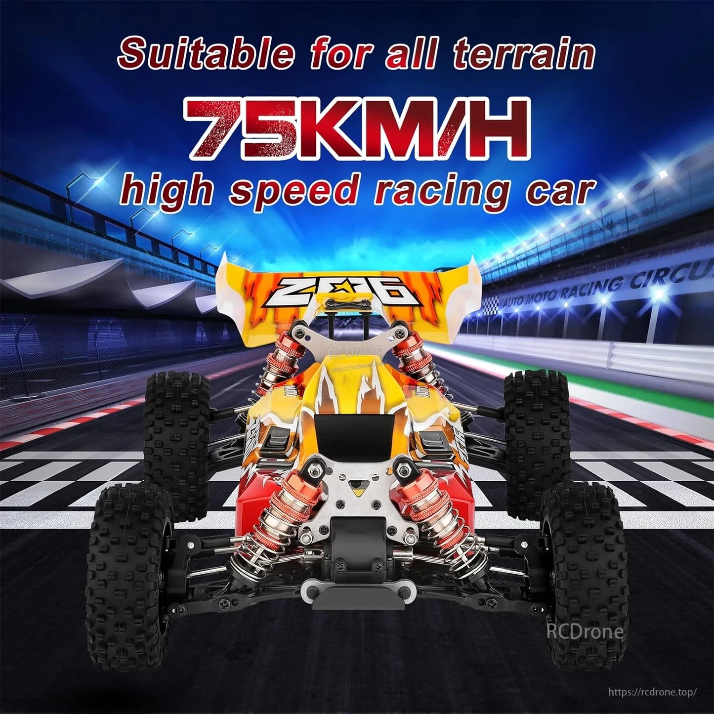 Wltoys 144010 RC Car, 4WD off-road racing car, high speed 75km/h, suitable for all terrain