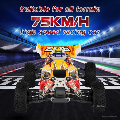 Wltoys 144010 RC Car, 4WD off-road racing car, high speed 75km/h, suitable for all terrain