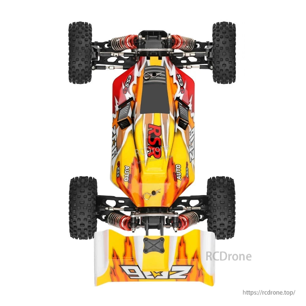 Wltoys 144010 RC Car, Wltoys 144010 RC car: 1/14 scale, 4WD, 75km/h speed, brushless motor, aluminum chassis, zinc gears, oil shocks.