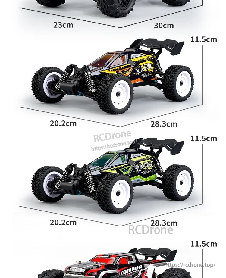 WLtoys 16102 1:16 Rc Car, The WLtoys 16102 is a 1:16 scale RC car, measuring 30x20.2x11.5cm, available in three colors.
