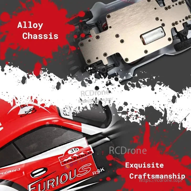 WLtoys K969 1:28 Scale RC Drift Car, Alloy chassis with exquisite craftsmanship, model RSK 35 from 1999.