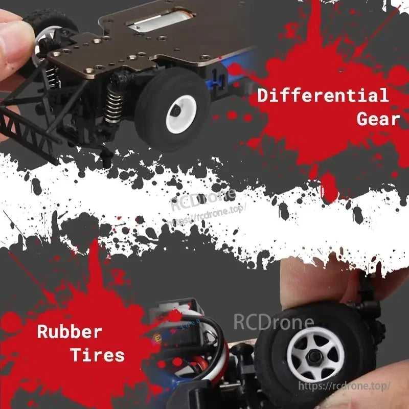 WLtoys K969 1:28 Scale RC Drift Car, Enjoy interference-free racing with 2.4GHz full-proportional control and up to 100m control distance.