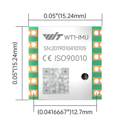 WitMotion WT1-IMU 듀얼 축 각도 센서(가속도계 + 경사계), 3.3–5V TTL, 0.5° 정확도, 20Hz 출력