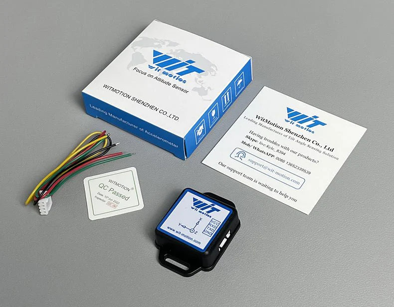 WitMotion WT61C High-Accuracy Accelerometer Sensor, The WitMotion WT61C is a high-accuracy 6-axis accelerometer (MPU6050) compatible with Arduino, TTL, and RS232, featuring motion sensing and support via Skype, WhatsApp, or email.