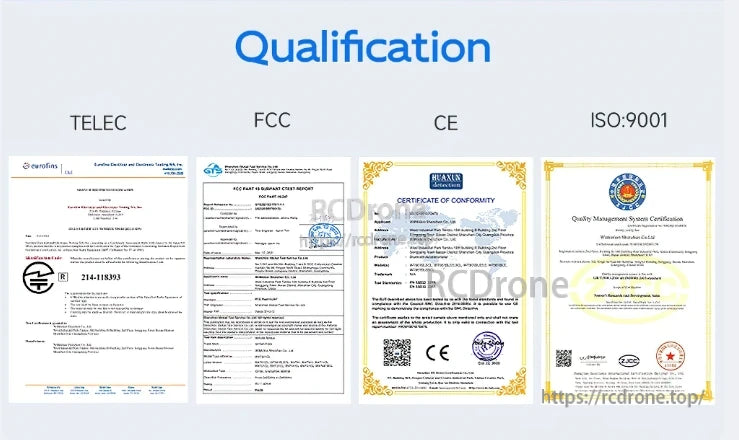 The WT901WIFI accelerometer has TELEC, FCC, CE, and ISO 9001 certifications, ensuring compliance with international quality and safety standards.