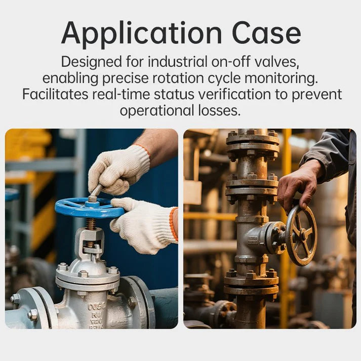 WitMotion WTR03L Rotary Angle Sensor, Industrial valve rotation monitoring with real-time status verification