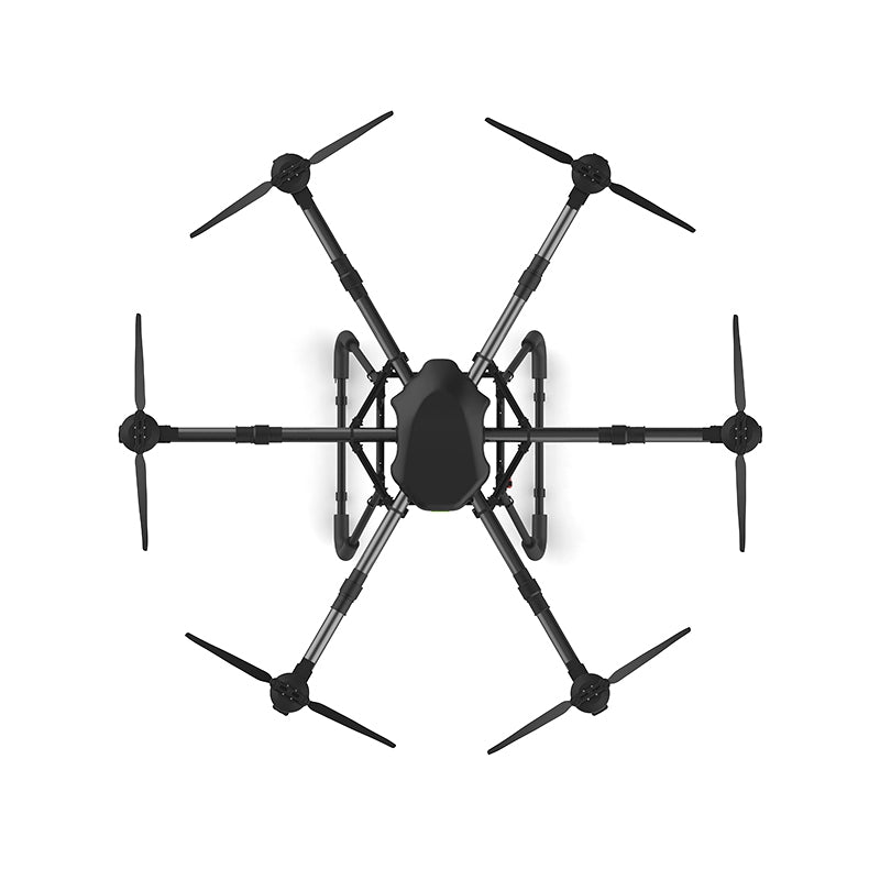 Dreameagle YS-20 Transport Drone, Transport drone with suspended conveyor structure and key features like expanded size, folding size, product wheelbase, maximum payload, hovering time, power system, and standard combo includes.