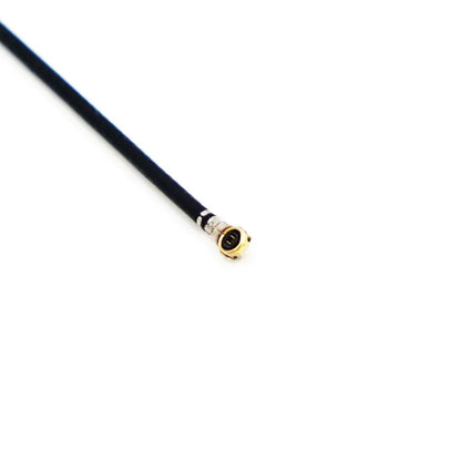 FrSky receiver antenna coax lead with micro IPEX/U.FL connector close-up