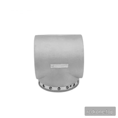 Rear exterior view of the ZeroErr Cable Pass-Through Shaft showing the smooth curved housing, rectangular plate, and base ring holes.