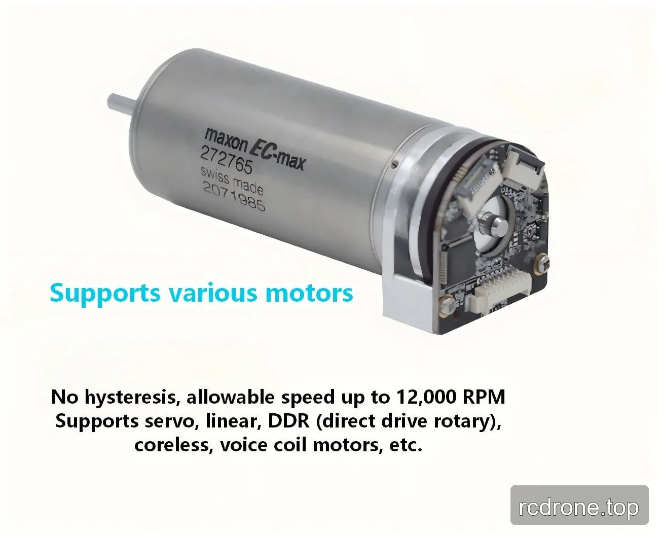 eCoder18 encoder installed on a motor