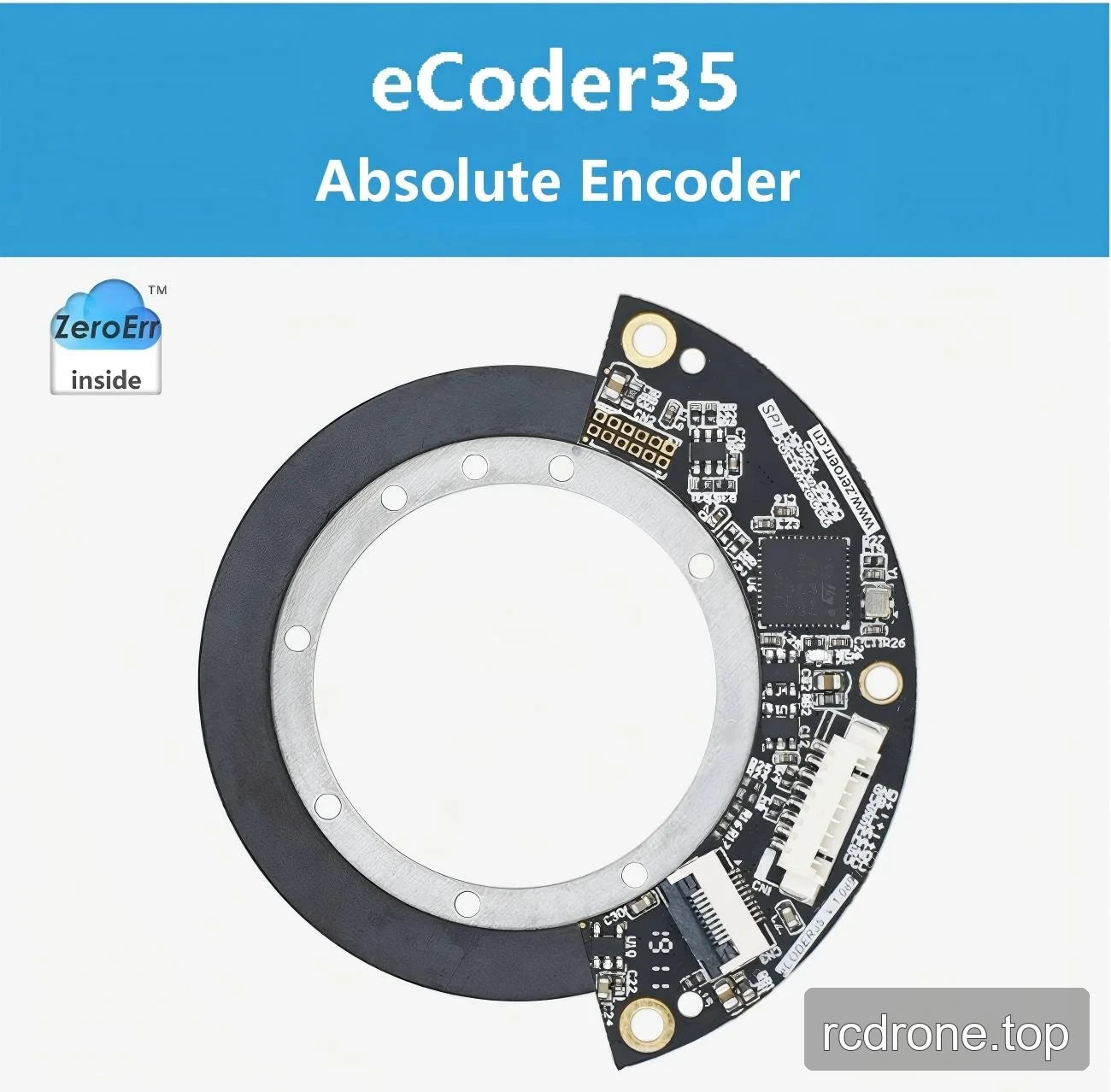 ZeroErr eCoder35 absolute encoder circuit board with magnetic ring
