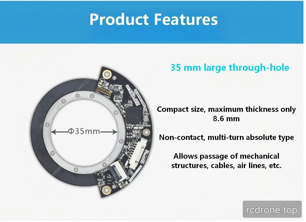 ZeroErr eCoder35 encoder with 35 mm through-hole