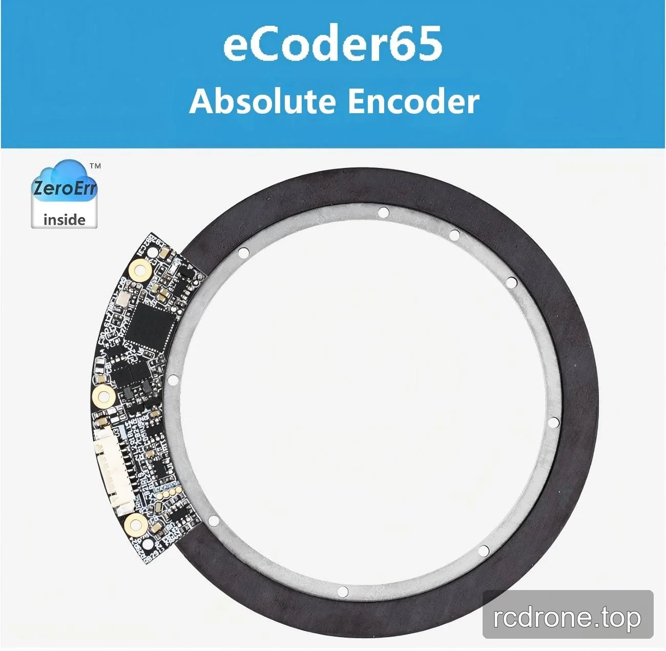 ZeroErr eCoder65 ring-style absolute encoder and curved readhead