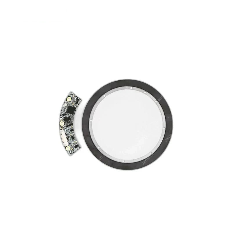 ZeroErr eCoder65 magnetic encoder showing the circular ring separated slightly from its curved electronic circuit board.